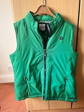 Tigi Gilet Bodywarmer - Size Uk 18/20 Pockets Logo Green Navy