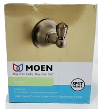 MOEN Single Robe Hook in Spot Resist Brushed Nickel Bathroom, Bedroom