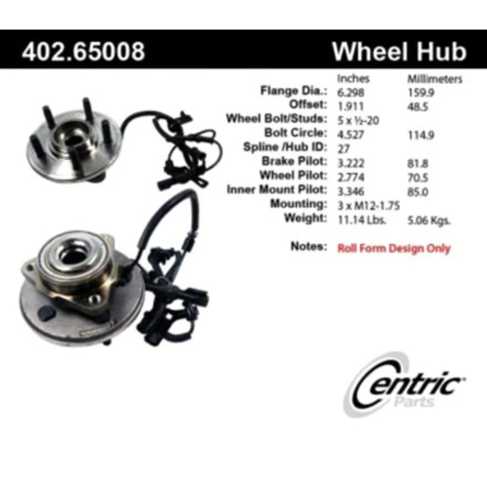 402.65008 cubo de rueda centrado lado conductor o pasajero delantero para Explorer Ford Foto 3 de 3