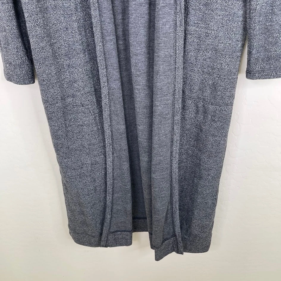 Free People Beach Bicoastal Duster Cardigan Sweater Gray Open Front Knit Size M - Image 4 of 4