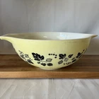 Vintage Pyrex Black and Yellow Gooseberry Mixing Bowl 8cup/2qts
