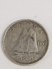 1945 Canada 10 Cents George VI Silver Coin KM# 34 Bluenose Schooner WWII Era — photo 2