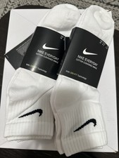 Nike Everyday Cushion Ankle Training Socks, Size L - White 6 Pair 