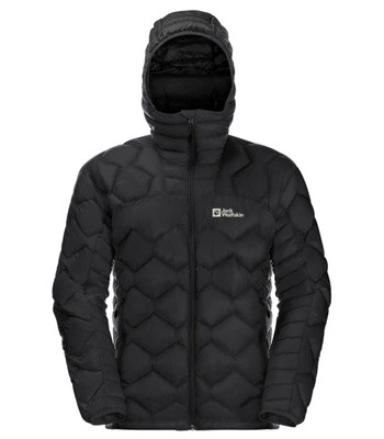 JACK WOLFSKIN Herren Jacke Daunenjacke Winterjacke Alpspitz Down Hoody schwarz