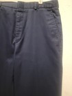 Lands' End Mens Dress Pants Size 34x32 Navy Blue Wool Flat Front Traditional Fit — photo 6
