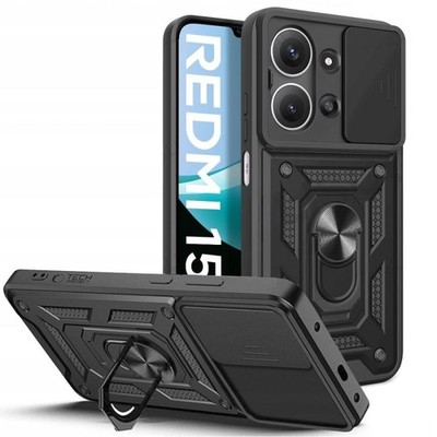 Für Xiaomi Redmi 15c 5G - Handy Tasche Hülle Schutz Camera SLIDE RING Etui SCHWA