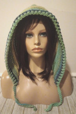 crochet womans handmade pixie oversized hood hat scoodie sutherland