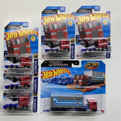 Hot Wheels Optimus Prime Track Fleet HTF Transformers + Mainline Lot