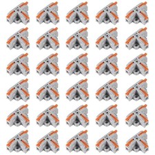30Pcs Compact Wire Conductor Connector, T-Shape Lever Nut Wire Connector, Qui...