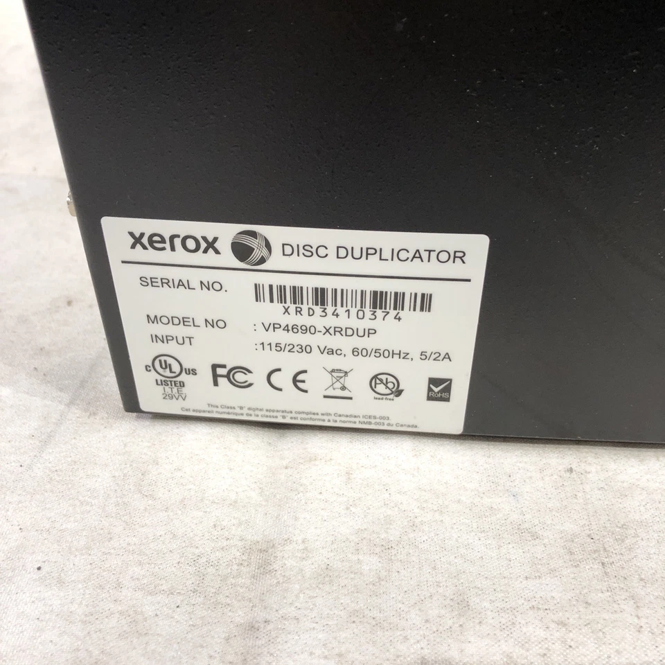 Xerox VP4690-XRDUP Disc Duplicator 1 to 3~ Untested - Image 4 of 4