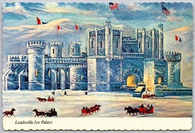 Ice Palace Leadville Colorado from Painting by Herndom Davis (6X4 in) Postcard