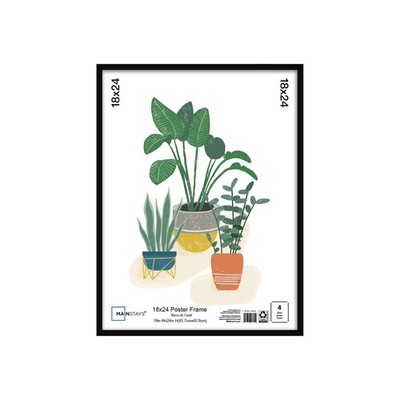 Mainstays   18x24 Picture Frame   Black Flat Profile Wall Photo Frame