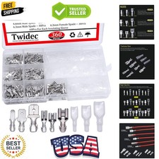 2.8/4.8/6.3mm Quick Splice Male and Female Wire Spade Connector Crimp Termina...