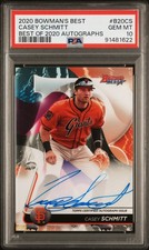 2020 BOWMAN'S BEST BEST OF 2020 AUTOS #B20CS CASEY SCHMITT PSA 10 AUTO