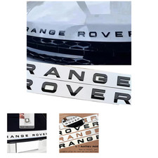 Hood Tailgate Emblem For Range Rover 3d Raised Letters Gloss Black Abs Plastic