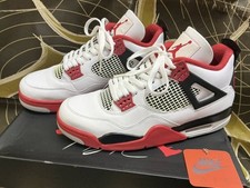 Nike Air Jordan 4 Retro OG Fire Red 2020 DC7770-160 Men's US10 w/Box Good 