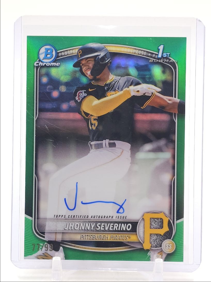 JHONNY SEVERINO 2025 BOWMAN CHROME 1ST GREEN REFRACTOR AUTO /99 Q3249