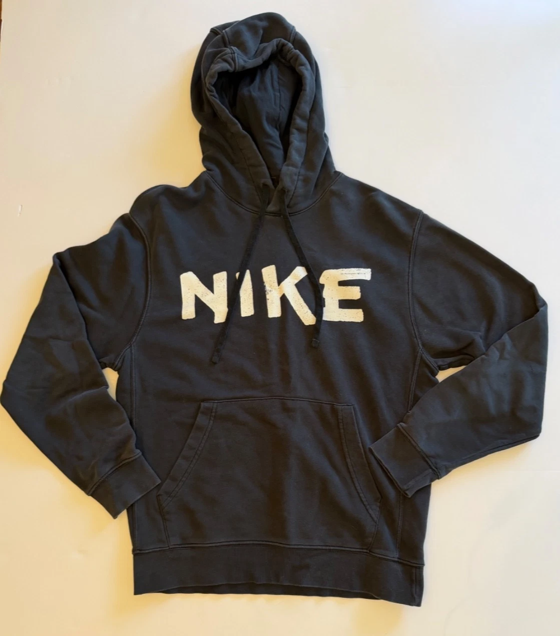 Nike Dri-Fit Hoodie Men's Small Black Swoosh French Terry Pullover