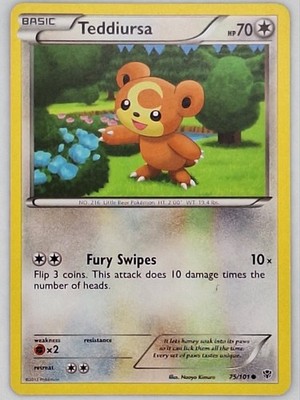 Teddiursa 75/101 Pokemon - Black and White Plasma Blast MP