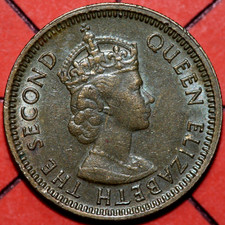 Hong Kong  1967  5 cents, Queen Elizabeth II-Foreign Coin 16.5mm