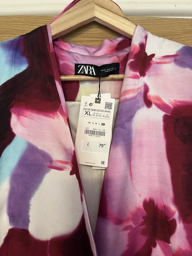 BNWT ZARA SATIN JACKET SIZE XL - Picture 10 of 12