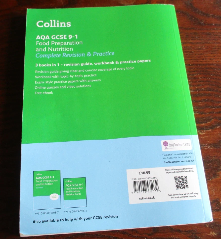 AQA GCSE 9-1 Food Prep & Nutrition Complete Revision & Practice + extra book - Image 3 of 4