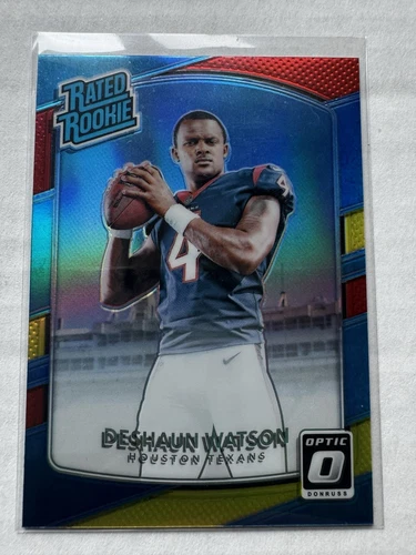 2017 Donruss Optic - Rated Rookie Deshaun Watson #195 Red and Yellow Prizm (RC)