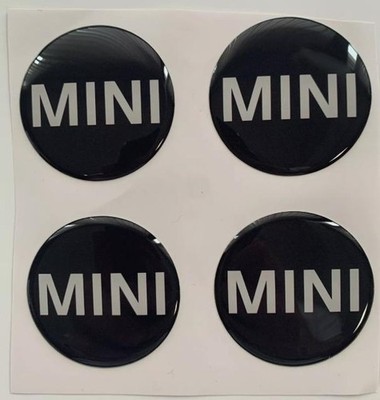 4x 50MM MINI Cooper Silikon Felgenemblem Aufkleber Nabenkappen Mitte Radkappe