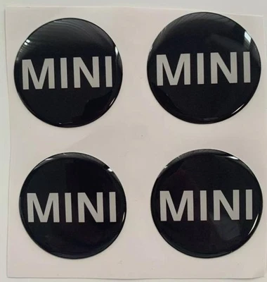 4x 50MM MINI Cooper Silikon Felgenemblem Aufkleber Nabenkappen Mitte Radkappe - Bild 1 von 4