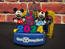 Mickey and Minnie 2024 Walt Disney World Figural Light-up Ornament MOS/READ 