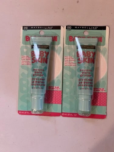 AG95 Maybelline Baby Skin Instant Pore Eraser Primer 0.67 OZ Lot of 2