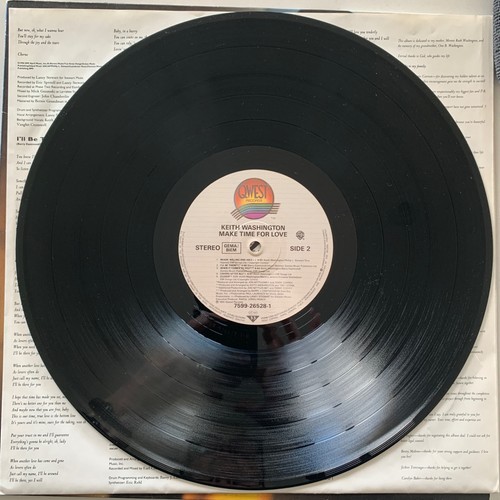 Keith Washington – Make Time For Love - 1991 Vinyl LP - Very Good (VG/NM) QWEST - Picture 7 of 7