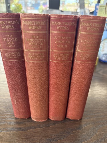 Mark Twain’s Works, Author National Edition, Set Of 4 1899-1907