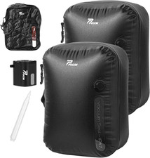 Travel Vacuum Bags with Wireless Pump - Waterproof Reusable, 2 Pack