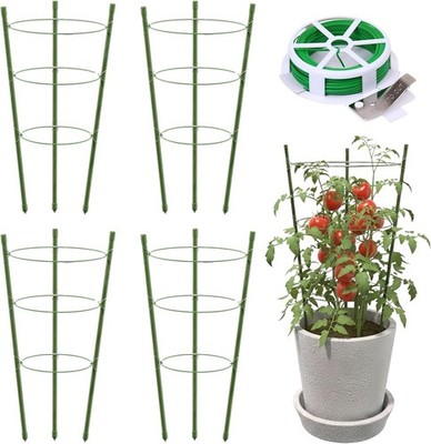 4 Pack Tomato Cage for Garden Plant Support, 18 Inches Small Tomato Cages Tomato