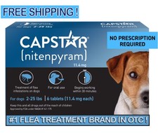 CAPSTAR Oral Treatment for Dogs 2-25 lbs - 6 Tablets NEW Exp : 8/2028