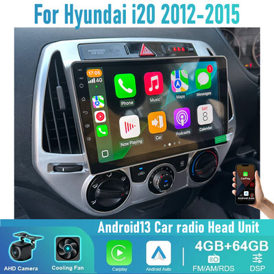 9'' Wireless Carplay Android13 For Hyundai i20 2012-2015 Upgrade Kit Car radio