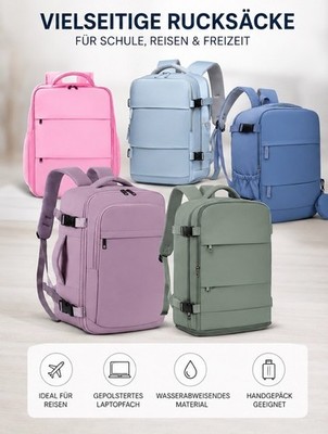 Handgepäck Rucksack Ryanair 40x30x20 cm Flugzeug Tasche Cabin Bag Reise Backpack