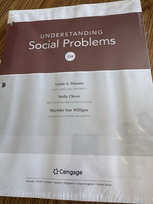 Understanding Social Problems With Access Code By Linda A Mooney 11e