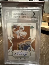 Arch Manning 2025 Panini National Treasures Emerald 3/5 bowl Patch