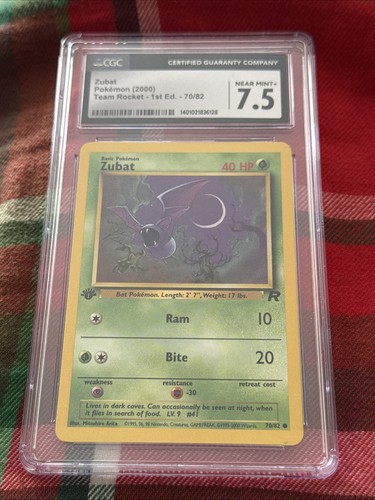 Zubat (1st Edition) graded CGC 7.5 for sale on eBay