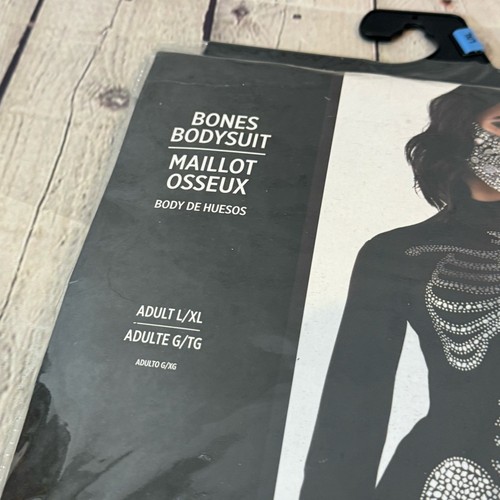 Body para mujer Amscan Skeleton acento metálico talla: L/XL NUEVO CON ETIQUETAS - Imagen 2 de 4