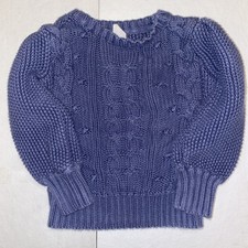 Baby Gap Toddler Blue Cable Knit Pullover Sweater 4 toddler