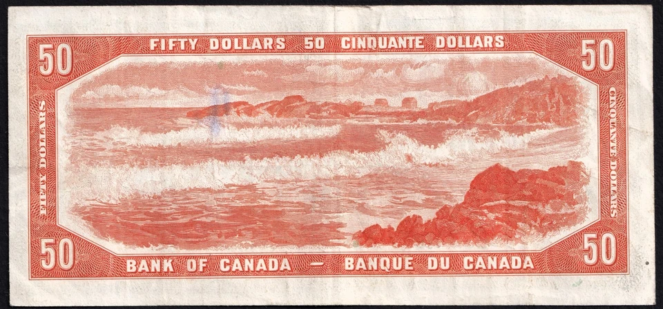 Canada 1954 $50 Fifty Dollar Devils Face Banknote Coyne - Towers A/H 1322528 - Image 2 of 2