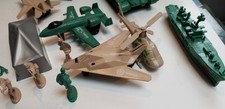 Lot of Military Plastic Toys, Patrol Vehicle, Planes, Army Men, And Other Pieces