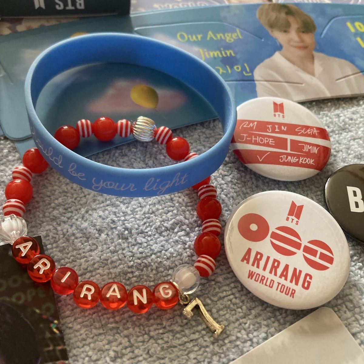 BTS ARIRANG kpop concert Bracelets Key ring Pins Photocards