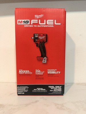 Milwaukee M18 FUEL 18V Compact Impact Wrench - 2854-20 New In Box Tool Only