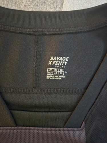 Savage X Fenty Sport Jersey Men’s Large Black Short Sleeve - Bild 5 von 6