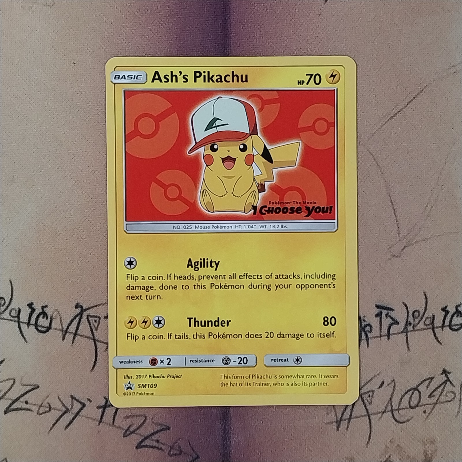 Ash's Pikachu SM109 Movie Exclusive Black Star Promo NM Pokemon Card English