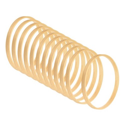 12Pcs 4.7'' Wooden Bamboo Floral Hoop Rings for DIY Crafts Wedding Wreath